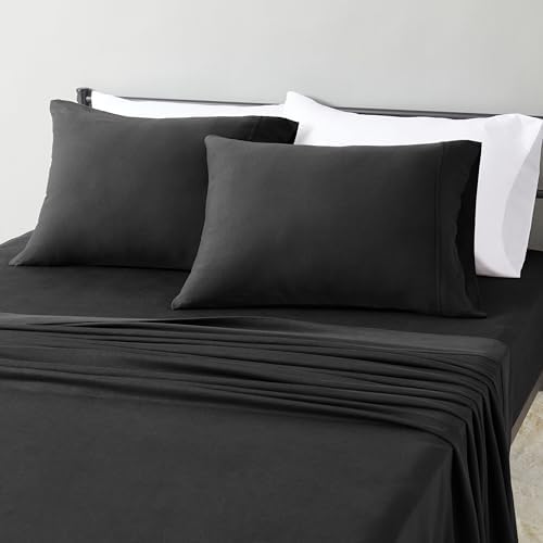 Amazon Basics 100% Cotton Jersey Bed Sheet Set, Machine Washable, All-Season by AmazonBasics