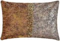 The HomeCentric Pack of 2 Decorative Lumbar Pillow Cover Rust & Gold, Sequins by TheHomeCentric