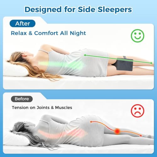 Knee Pillow for Side Sleepers, Memory Foam Leg Pillow - Image 4
