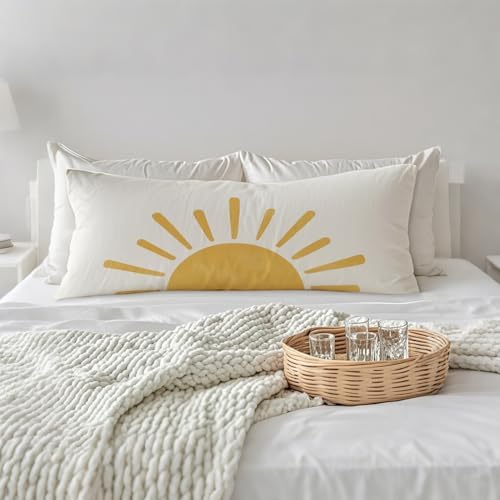 Boho Cute Sun Sunshine 20x54 Body Pillow Cover, Boho Sunshine Nursery Decor - Image 3