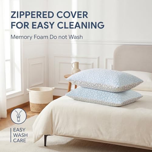 Alkyonos Cooling Pillow for Sleeping：Adjustable Shredded Memory Foam Bed Pillow - Image 6