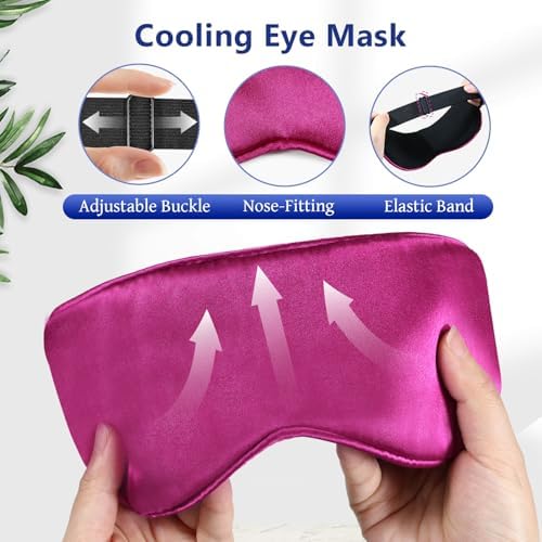 Cooling Eye Mask for Sleeping Silk Migraine Headache Relief Gel Mask Cold - Image 6