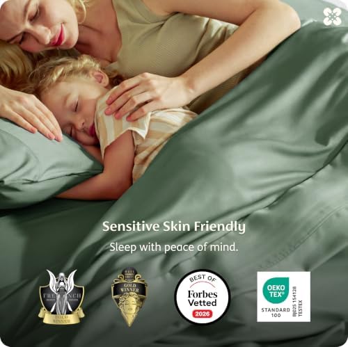 Bedsure PureWoven 100% Viscose Derived from Bamboo, King Size Sheets Set - Image 2