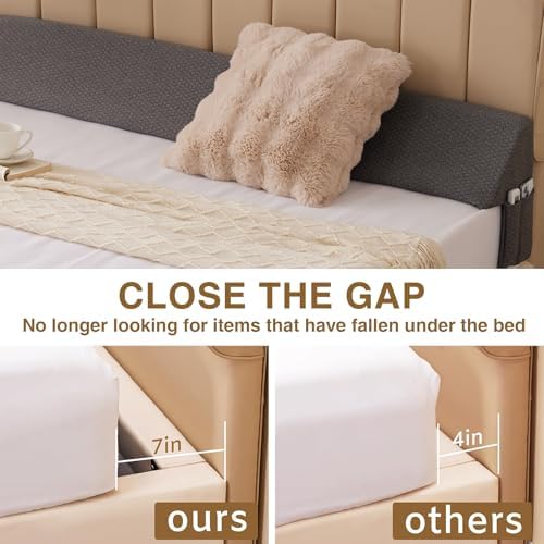 Bedluxe King Bed Wedge Pillow for Headboard, Fill The Gap - Image 4