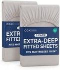 CGK Linens 2 Pack Extra Deep Twin Fitted Sheets by CGKUnlimited