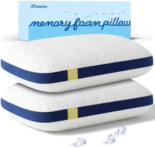 Pillows Queen Size Set of 2, Cooling Shredded Memory Foam Pillows by Unknown