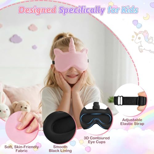 Kids Sleep Mask, Contoured 3D Sleeping Eye Mask - Image 2