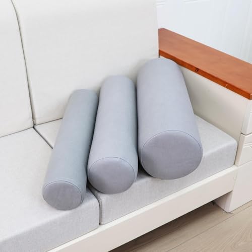 2 Pack Neck Roll Pillow, High-Density Foam Cylinder Bolster Pillow - Image 3