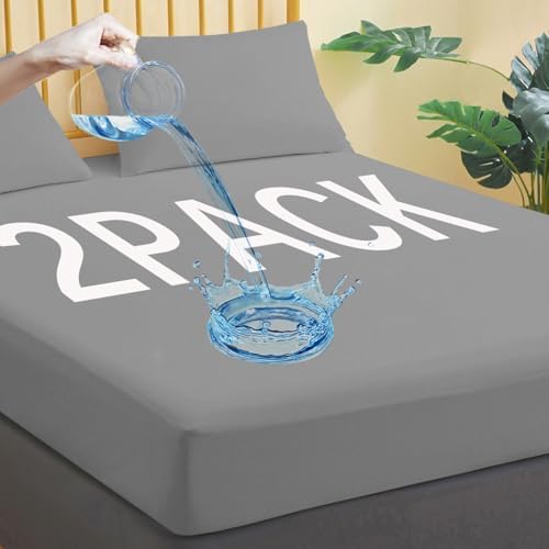 Waterproof Mattress Protector King Size, 2 Pack Breathable Mattress Cover by JamRest
