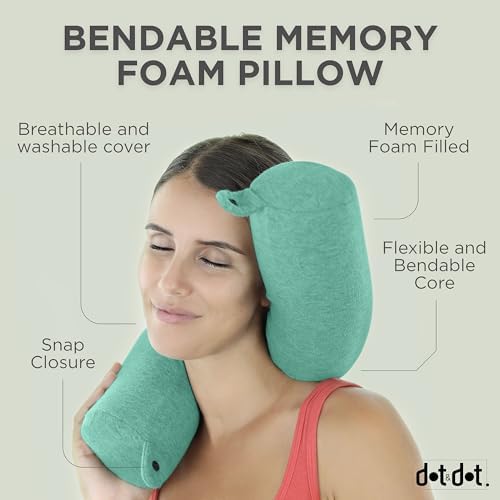 Dot&Dot Twist Memory Foam Travel Pillow, Bendable Neck Pillow - Image 2