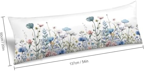 Watercolor Floral Body Pillow Cover Boho Pillowcase - Image 2