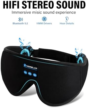 Sleep Headphones, Sleep Mask for Side Sleeper, 3D Eye Mask for Sleeping - Image 3
