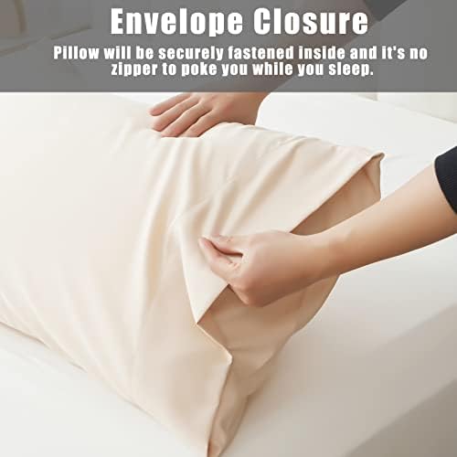 Pillow Cases Standard Size 2 Pack, Bamboo Rayon Cooling Pillowcases - Image 4