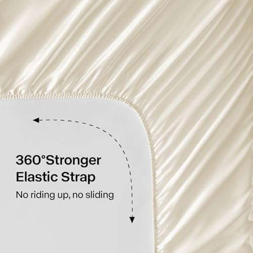 BEDELITE Satin Sheets King Size Bed Set, 4 Pieces - Image 5