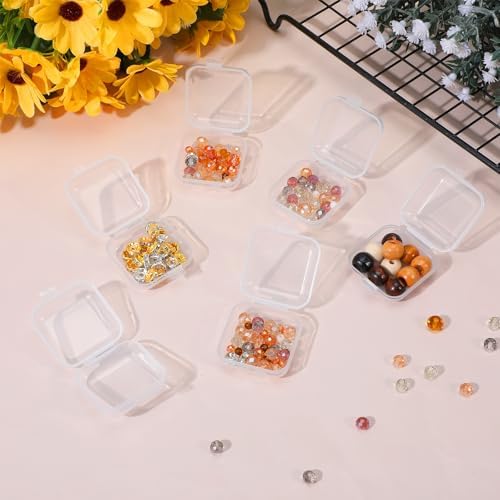 6 PCS Mini Clear Plastic Jewelry Box, Earplug Case Organizer, Transparent - Image 3