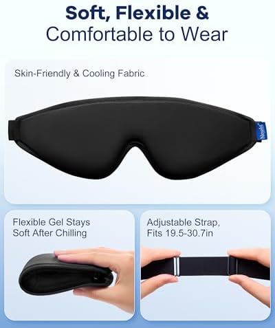 Cooling Gel Eye Mask for Puffy Eyes, Larger Full-Eye Contour Cold Compress - Image 6