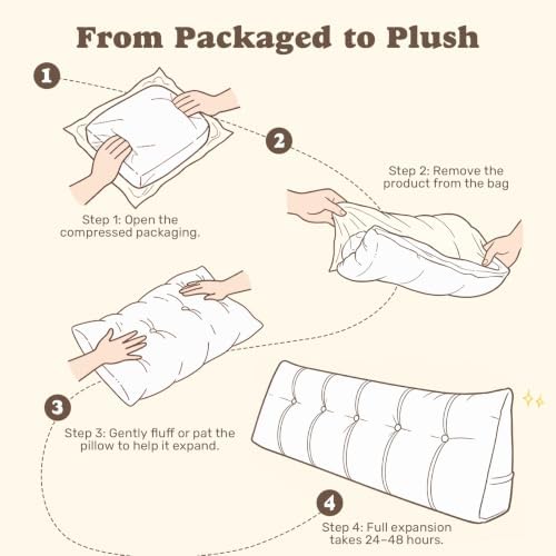 Deodar Headboard Pillow Queen, Wedge Pillows Headboard Triangle Reading - Image 6