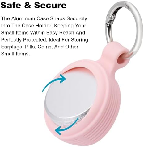 Premium Keychain Case – Small Metal Travel Pill Box, Waterproof Pill Container - Image 3