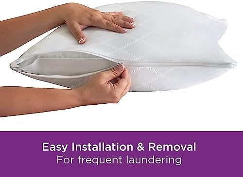 AllerEase Premier Zipper Pillow Protector Standard/Queen 4Pack - Image 2
