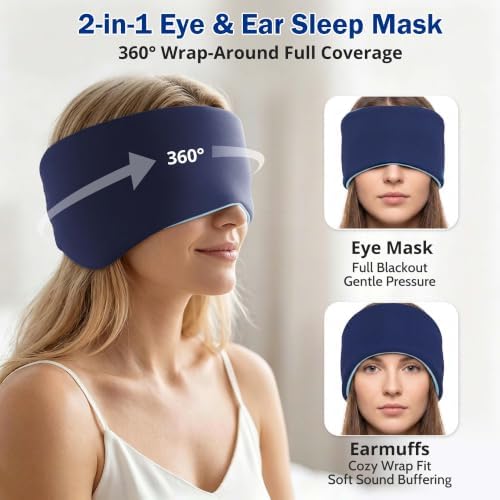Weighted Sleep Mask for Women Men, Eye Mask for Sleeping - Image 5