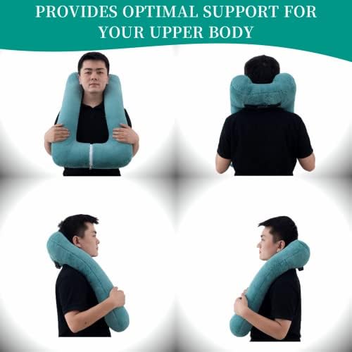 FHSGGP Travel Pillow Car Pillow Kid Car Sleeping Emerald Green - Image 2
