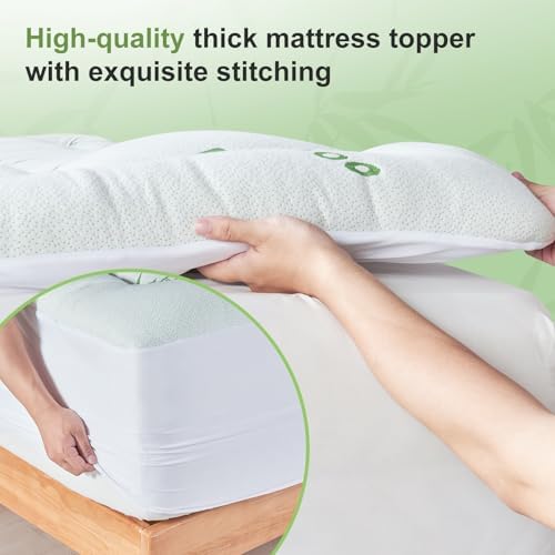 Full Size Mattress Topper Viscose Derived from Bamboo, Soft Thick Pillow Top - Image 5