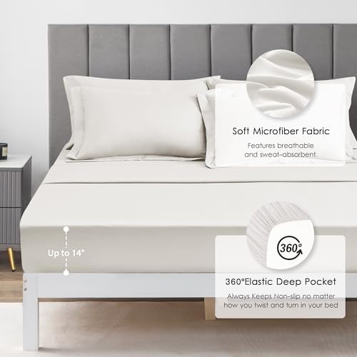 Love's cabin Oversized Queen Comforter Set Off White, 7 Pieces Bed in a Bag - Image 4