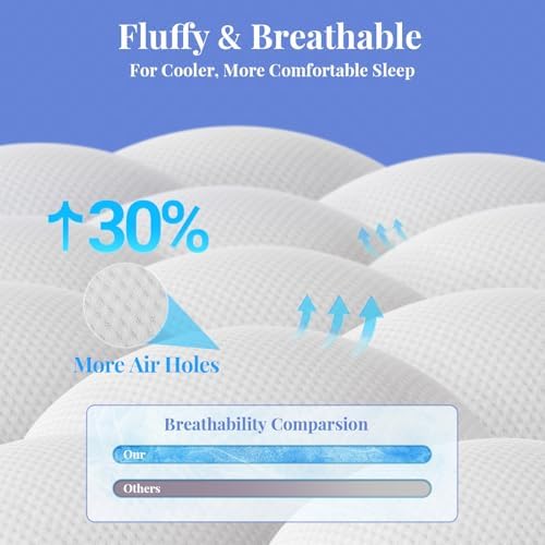 OhGeni Cooling 4 Inch Twin Size Dual Layer Mattress Topper, 2 Inch Gel Memory - Image 2