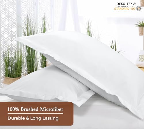 Royale Linens Microfiber Euro Size Pillow Shams Set of 2 - Image 4