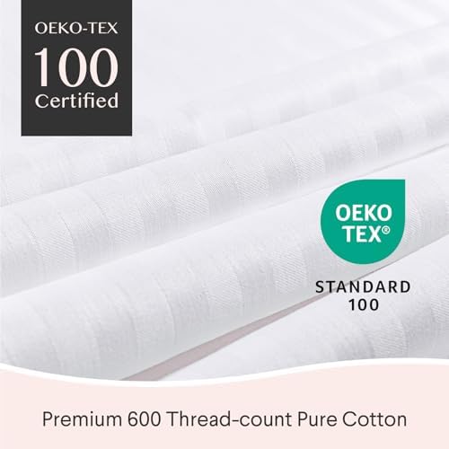 FAUNNA 600TC 100% Cotton Pillow Protectors, Standard Size, 2 Pack - Image 2