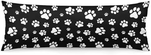 Dog Cat Paw Print Body Pillow Cover Pillowcase by Unknown