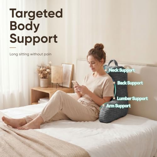 21"H Large Reading Pillow, Backrest Pillow - Image 4