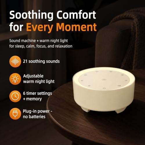 Kipcush White Noise Machine for Sleeping, Baby & Adults, High-Fidelity - Image 2