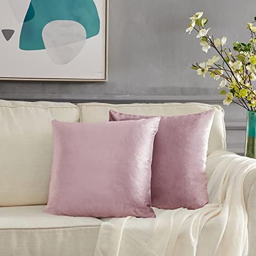 GIGIZAZA Velvet Blush Pink Throw Pillow Covers Decorative Cushion Covers Pillow - Image 2