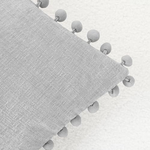 CaliTime Decorative Couch Throw Pillow Covers 20 X 12 Inches Moonbeam Gray - Image 3
