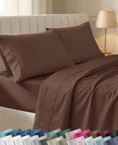 California Design Den Soft 100% Cotton Sateen Queen Size Sheets by CaliforniaDesignDen