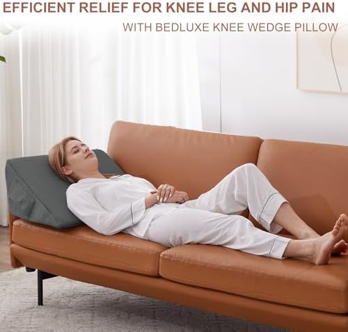Knee Wedge Pillow, Memory Foam Leg Pillow Bed Wedge - Image 7