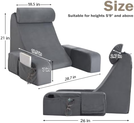 ENITYA 21" Reading Pillow for Bed - Image 4