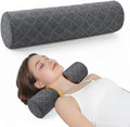 3.9" Small Neck Roll Memory Foam Pillow Cylinder, Detachable Cover by Unknown