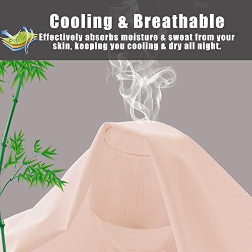 TELUS Pink Pillow Cases King Size 2 Pack, Bamboo Rayon Cooling Pillowcases - Image 5