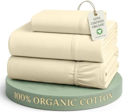 LANE LINEN Twin Sheets 100% Organic Cotton Soft 3pc Percale by LaneLinen