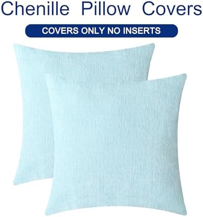 CaliTime Decorative Throw Pillow Covers 26 X 26 Inches Light Blue Grey - Image 6