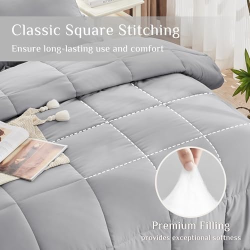 JOLLYVOGUE Twin Comforter Set, Ultra-Soft Bed in a Bag Twin Size 5 Pieces - Image 3