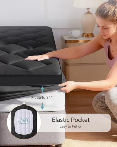 ChiXpace Dual Layer 4 Inch Memory Foam Mattress Topper King - Image 6