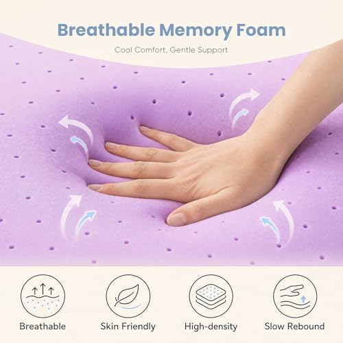 DUMOS 3 Inch Queen Mattress Topper Cooling Gel Ventilated Memory Foam - Image 6