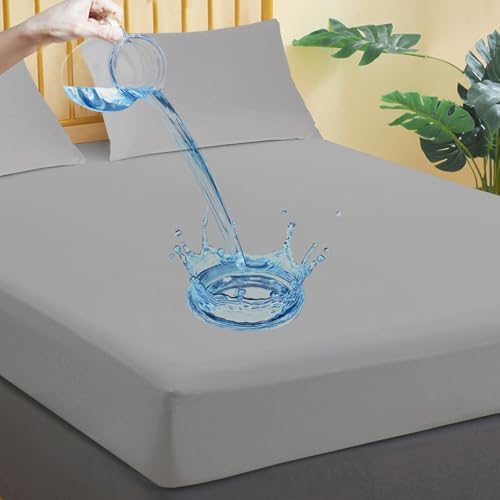 Waterproof Mattress Protector Queen Size, Breathable Mattress Cover, Fitted by JamRest