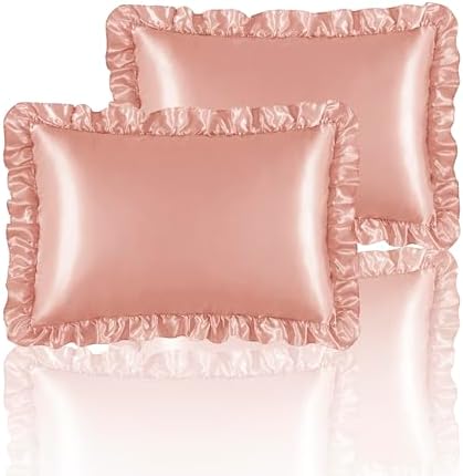 Silky Satin Ruffled Pillow Cases by HommxJF