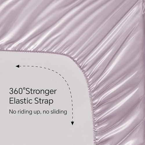 BEDELITE Satin Sheets California King Size Bed Set, 4 Pieces - Image 5