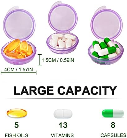 UHOUSE Small Pill Box, Daily Mini Pill Organizer Portable - Image 6