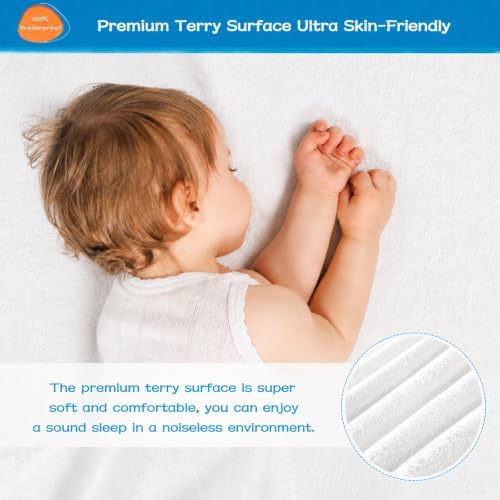GRT 2 Pack Queen Mattress Protector Waterproof, Breathable & Noiseless Premium - Image 3